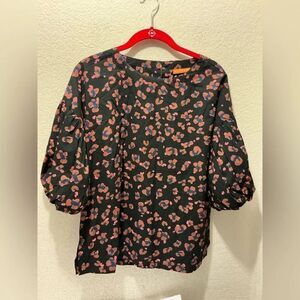 Oliphant Mandarin Balloon Sleeve Top - size S